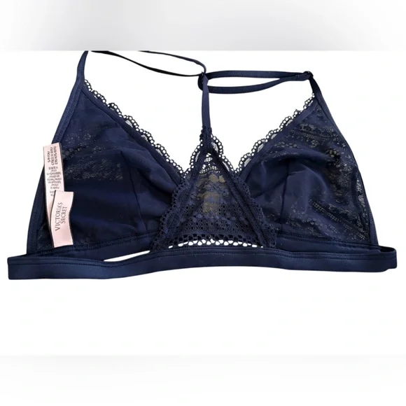 VICTORIA’S SECRET Bralette in Dark blue lace. NWOT - Picture 2 of 6